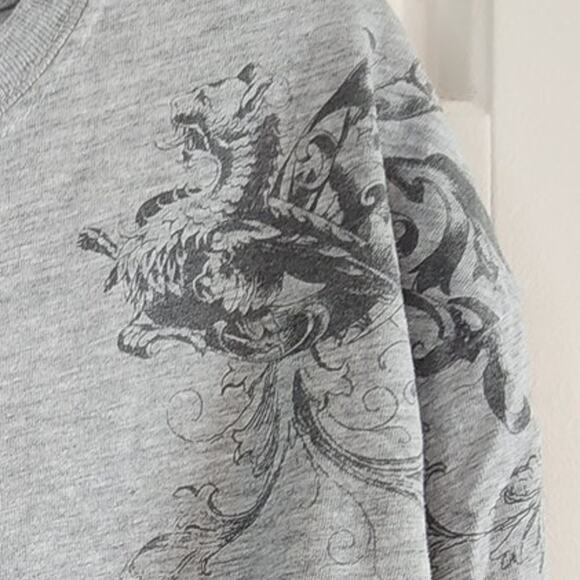 Dragon Tattoo Design Tee Blk/Gray Size Medium Retro 90s Quiet Cool Factor - Picture 2 of 11